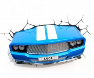ARANDELA-3D-LED-BLUE-CAR